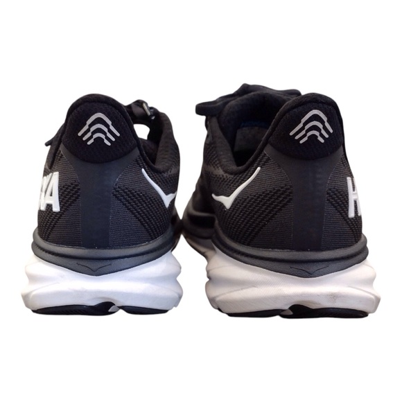 HOKA Clifton 9 Womens Size 7.5D Wide Black White Running Walking Shoes Nice cond - Picture 3 of 14